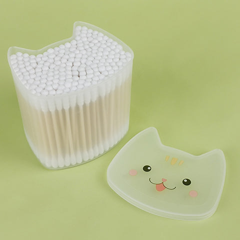 Eco-Friendly Bamboo Cotton Swabs (Spiral/Cat Ear Shape) – Biodegradable Gourd Tip Buds for Precision Makeup & Ear Cleaning (Wholesale)