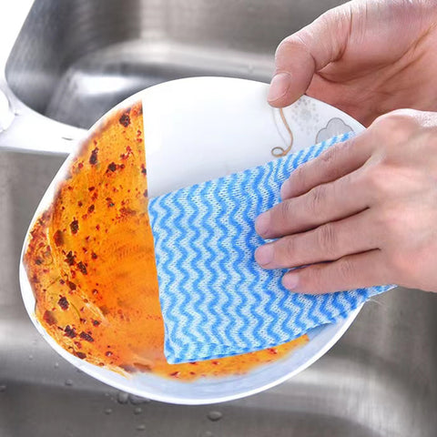 Little Cotton Disposable Tear-Off Kitchen Towels - Striped Design