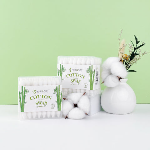 Little Cotton™ Gourd-Shaped Safety Baby Cotton Buds – 100% Cotton Bulb Tips – Paper Stick Newborn Ear & Nose Care (Wholesale)