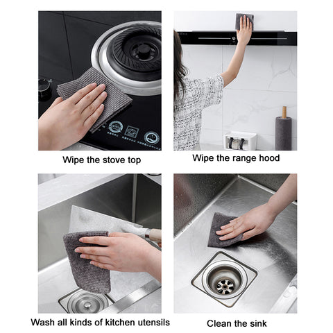 Bowinscare Thickened Nonwoven Kitchen Scrub Cloths