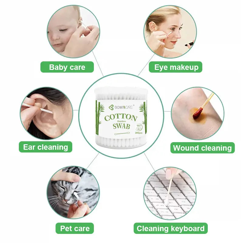 Wholesale EO sterilized medical cotton swabs individually wrapped OEM manufacturer