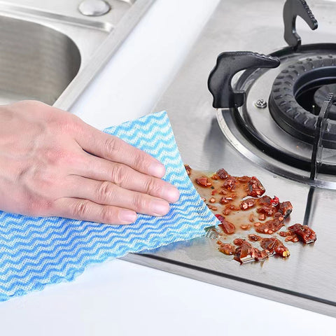 Little Cotton Disposable Tear-Off Kitchen Towels - Striped Design