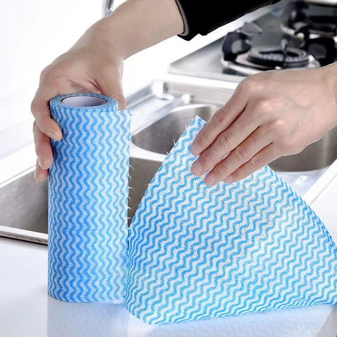 Little Cotton Disposable Tear-Off Kitchen Towels - Striped Design