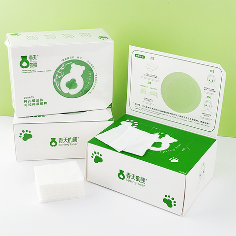 Spring Bear Stretchable Wet Compress Cotton Pads