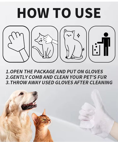 OEM Biodegradable Pet Cleaning Glove Wipes | Jar Pack | Little Cotton
