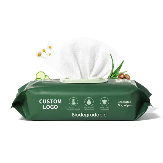 OEM 100% Biodegradable Bamboo Pet Wipes | Hypoallergenic | Little Cotton