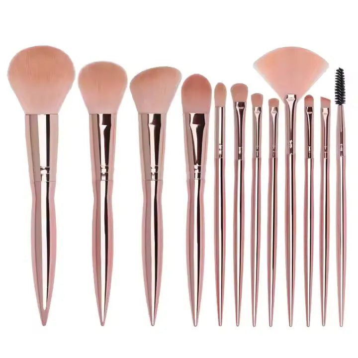 OEM 12pcs Pink Professional Makeup Brush Set | High-Volume Wholesale | Little Cotton Little Cotton | Disposable Cotton Products Manufacturer & Wholesale
