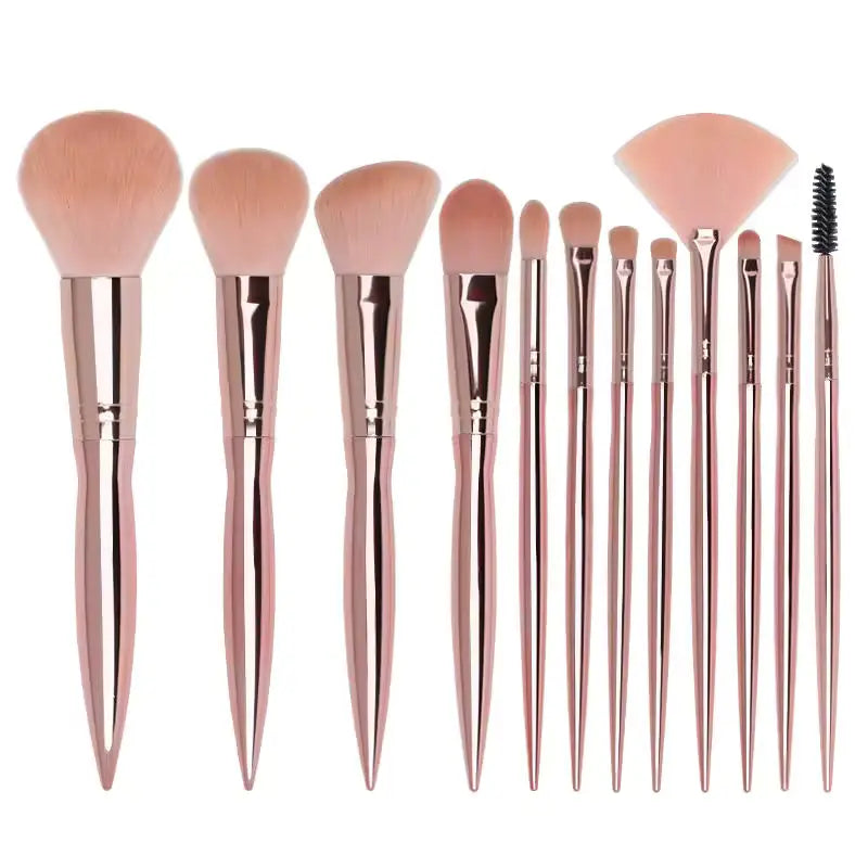 OEM 12pcs Pink Professional Makeup Brush Set | High-Volume Wholesale | Little Cotton Little Cotton | Disposable Cotton Products Manufacturer & Wholesale