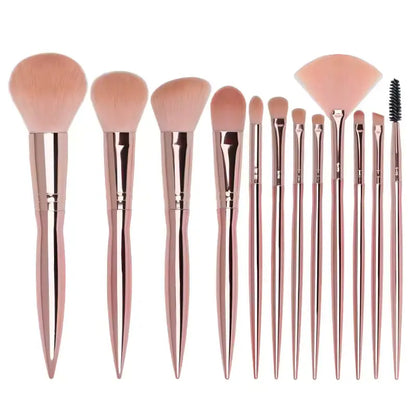 OEM 12pcs Pink Professional Makeup Brush Set | High-Volume Wholesale | Little Cotton Little Cotton | Disposable Cotton Products Manufacturer & Wholesale