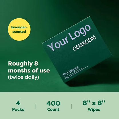 OEM 100% Biodegradable Bamboo Pet Wipes | Hypoallergenic | Little Cotton