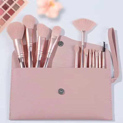 OEM 12pcs Pink Professional Makeup Brush Set | High-Volume Wholesale | Little Cotton Little Cotton | Disposable Cotton Products Manufacturer & Wholesale