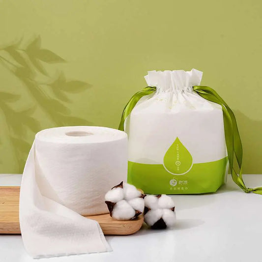 80GSM Ultra-Thick Cotton Cleansing Towels - 60pcs/Roll