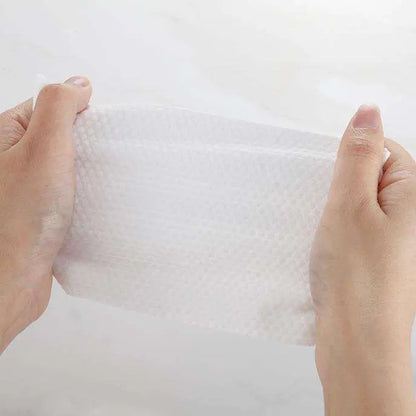 Close-up of pearl pattern 65GSM eco-friendly facial wipes for beauty salons