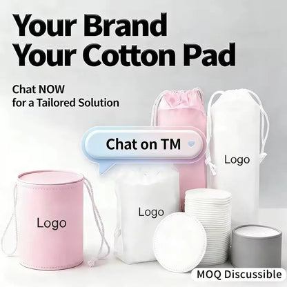 OEM Large Oval Makeup Removal Pads | 150gsm 3-Layer Cotton | Little Cotton Little Cotton