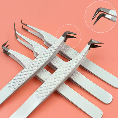 OEM Fiber Tip Volume Lash Tweezers | Zero-Slip Precision | Little Cotton