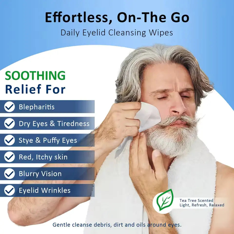 OEM Tea Tree Oil Eyelid & Lash Wipes | Little Cotton Little Cotton