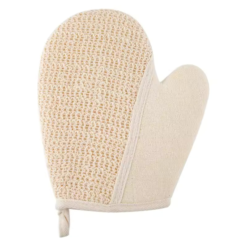 Wholesale Eco-Friendly Cotton Linen Exfoliating Bath Mitt | 2-in-1 Scrubber | Little Cotton - Little Cotton | Disposable Cotton Products Manufacturer & Wholesale