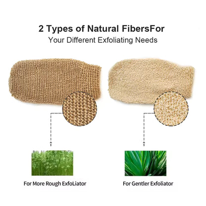 OEM Natural Jute Exfoliating Bath Gloves | Eco-Friendly Body Scrubber | Little Cotton