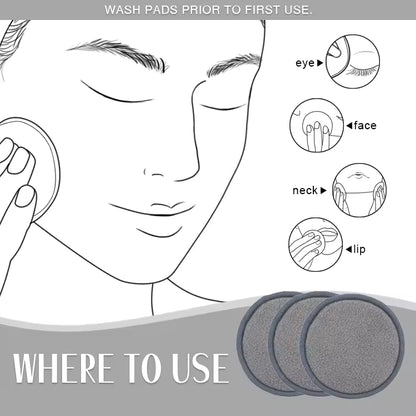 OEM Reusable Bamboo Charcoal Makeup Remover Pads | Little Cotton