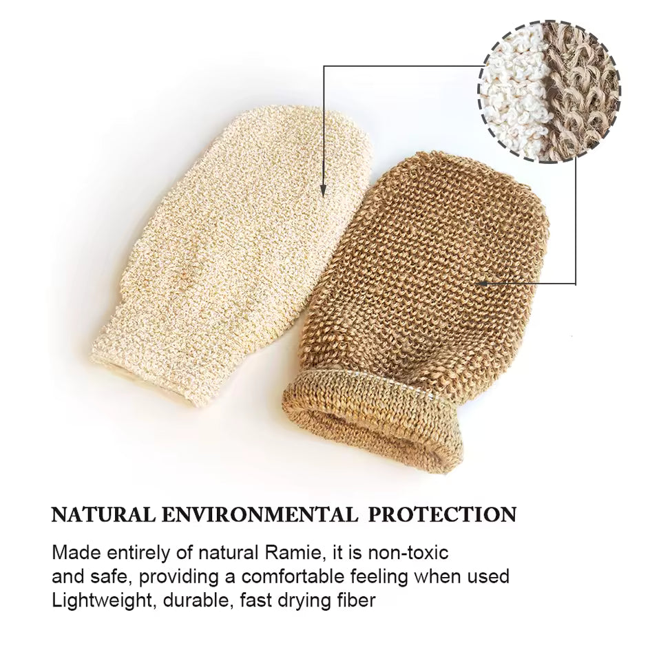 OEM Natural Jute Exfoliating Bath Gloves | Eco-Friendly Body Scrubber | Little Cotton
