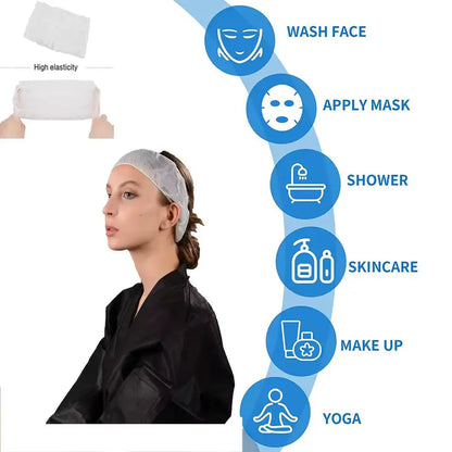 OEM 2/3/4 Elastic Disposable Spa Headbands | Little Cotton Little Cotton