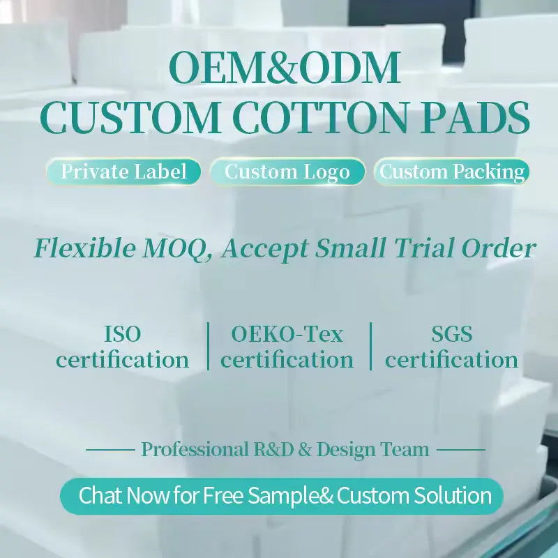 OEM 130gsm 3-Layer Square Cotton Pads (200pcs Bag) | Little Cotton Little Cotton