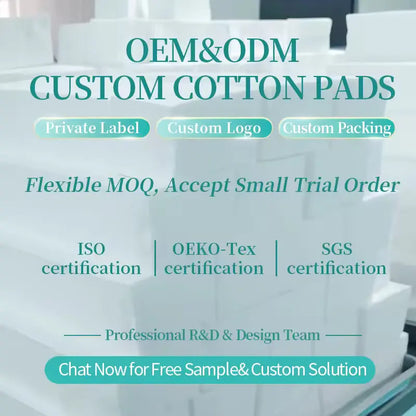 OEM 130gsm 3-Layer Square Cotton Pads (200pcs Bag) | Little Cotton Little Cotton