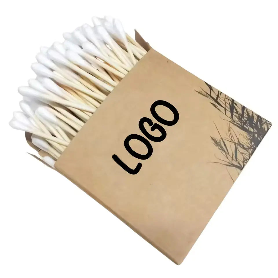 OEM 100 Pcs Bamboo Cotton Swabs | Plastic-Free Little Cotton Buds Little Cotton