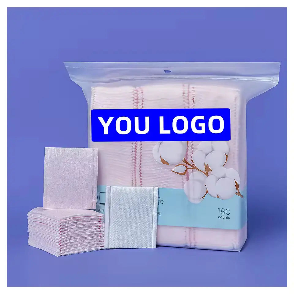 OEM Premium Organic Cotton Pads | 3-Layer 5x6cm Makeup Removers Little Cotton