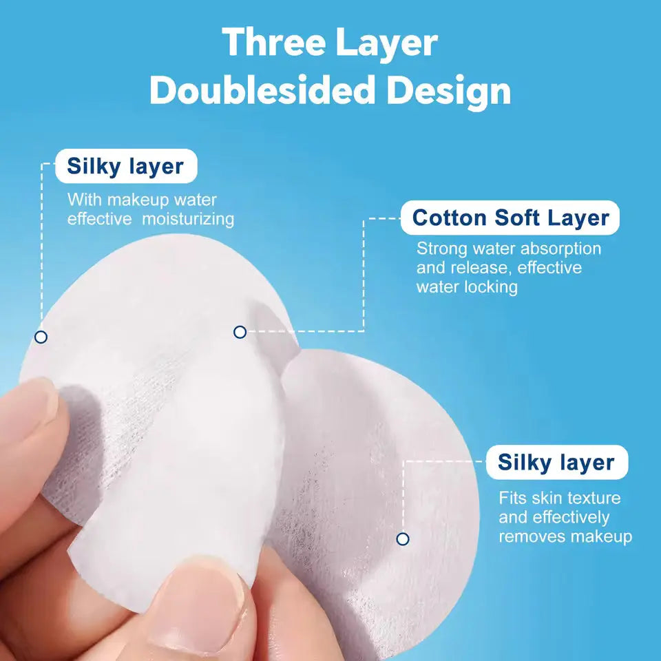 OEM 100% Pure Cotton Makeup Remover Pads | Little Cotton Rounds Little Cotton