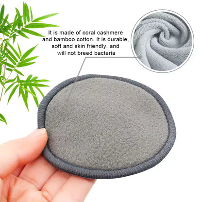 OEM Reusable Bamboo Charcoal Makeup Remover Pads | Little Cotton