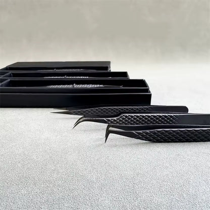 OEM Fiber Tip Mega Volume Lash Tweezers | 45 90 Degree L-Shape | Little Cotton