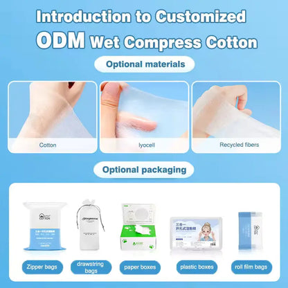 OEM Stretchable Wet Compress Cotton Pads | Little Cotton Little Cotton