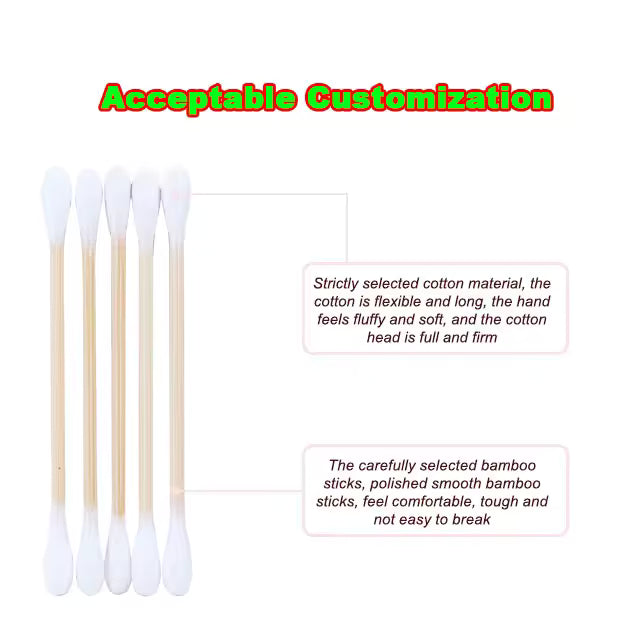 OEM Thin Cotton Swabs | Double Head Ear Buds & Q-Tips Factory