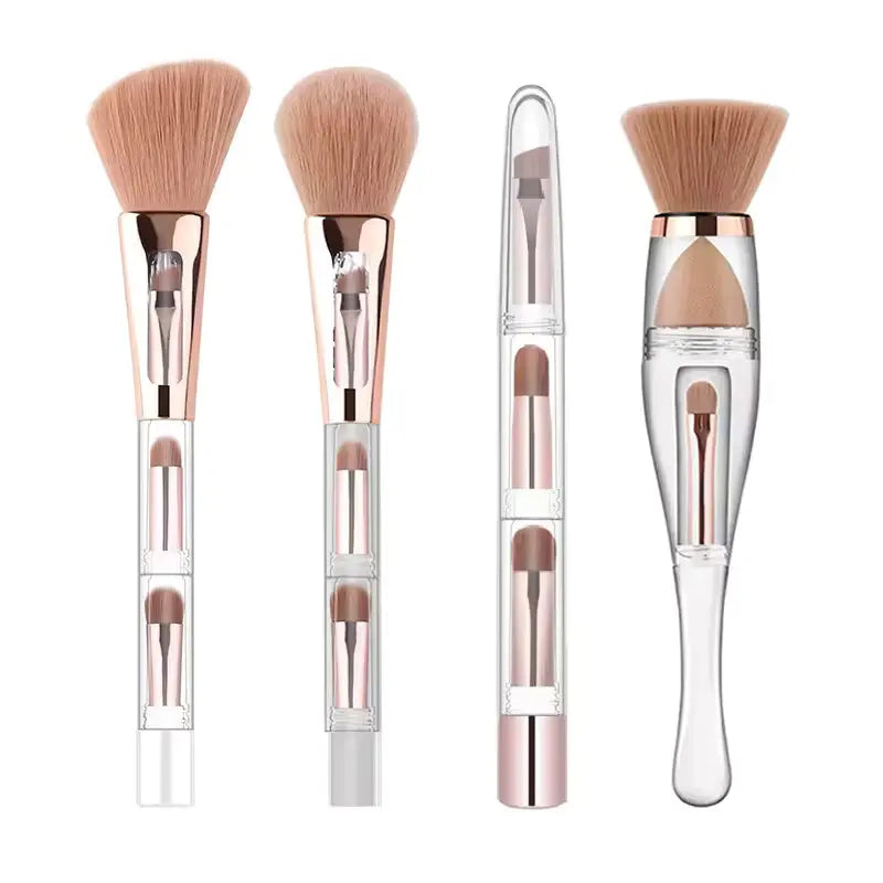 OEM 3-in-1 Multifunctional Travel Makeup Brush | Portable Beauty Tool | Little Cotton Little Cotton | Disposable Cotton Products Manufacturer & Wholesale