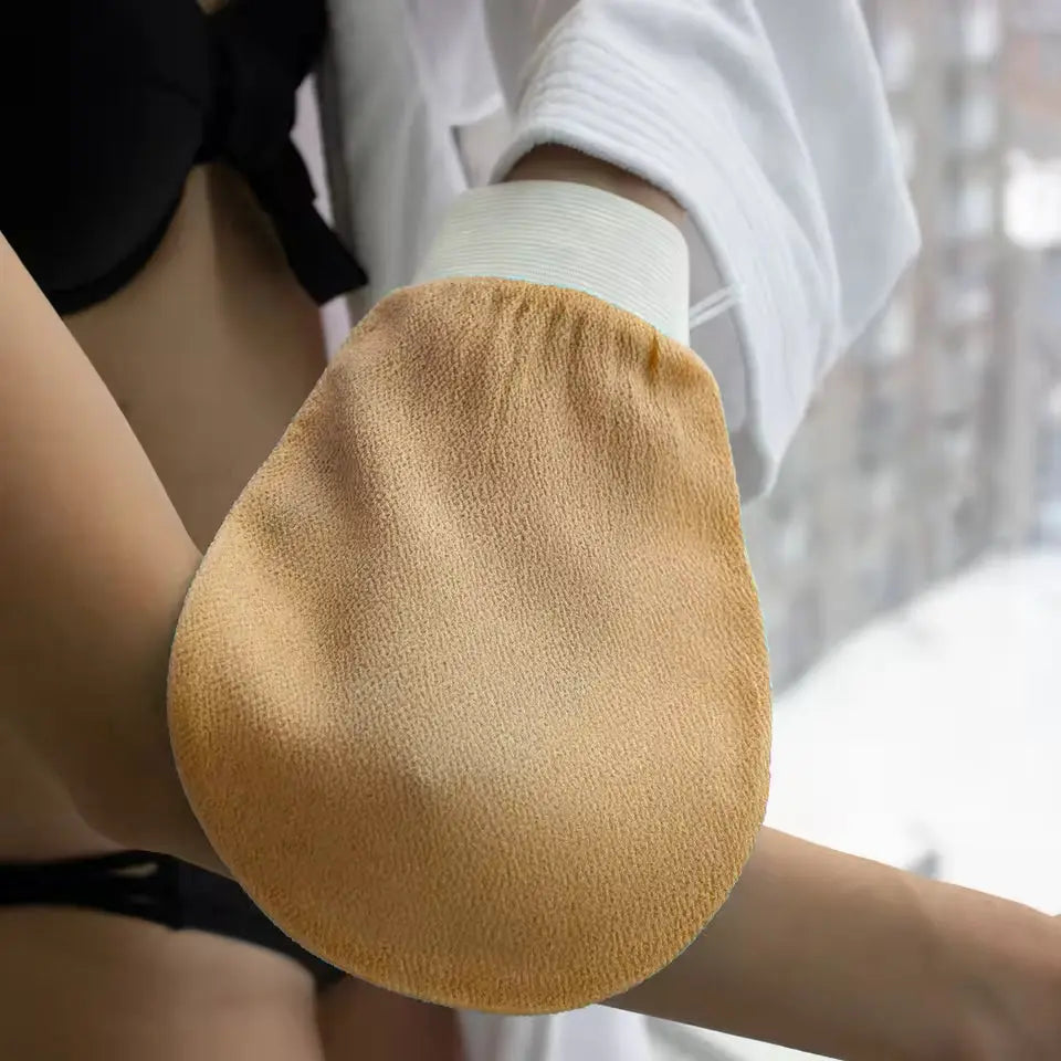 OEM Korean Exfoliating Bath Glove | 100% Viscose Scrub Mitt | Little Cotton Little Cotton | Disposable Cotton Products Manufacturer & Wholesale