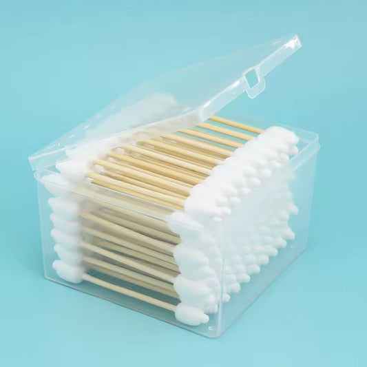 OEM Organic Baby Bamboo Cotton Swabs 76pcs | Little Cotton