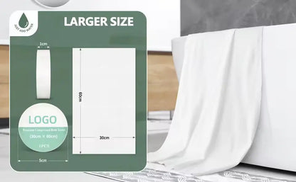 OEM 30x60cm Compressed Towels in Tube | Little Cotton Little Cotton