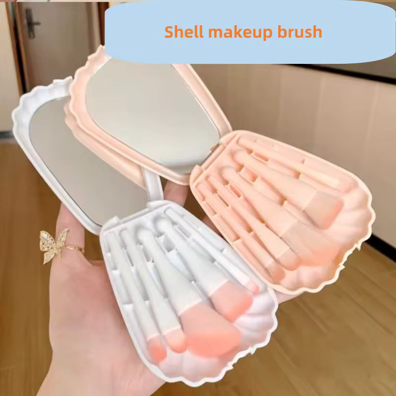 OEM 5pcs Travel Makeup Brush Set with Mirror Box | Little Cotton