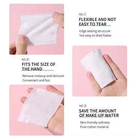 150GSM Square Cotton Pads Bulk - Disposable Makeup