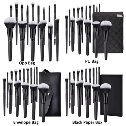 OEM 15pcs Professional Makeup Brush Set | Vegan Synthetic | Little Cotton