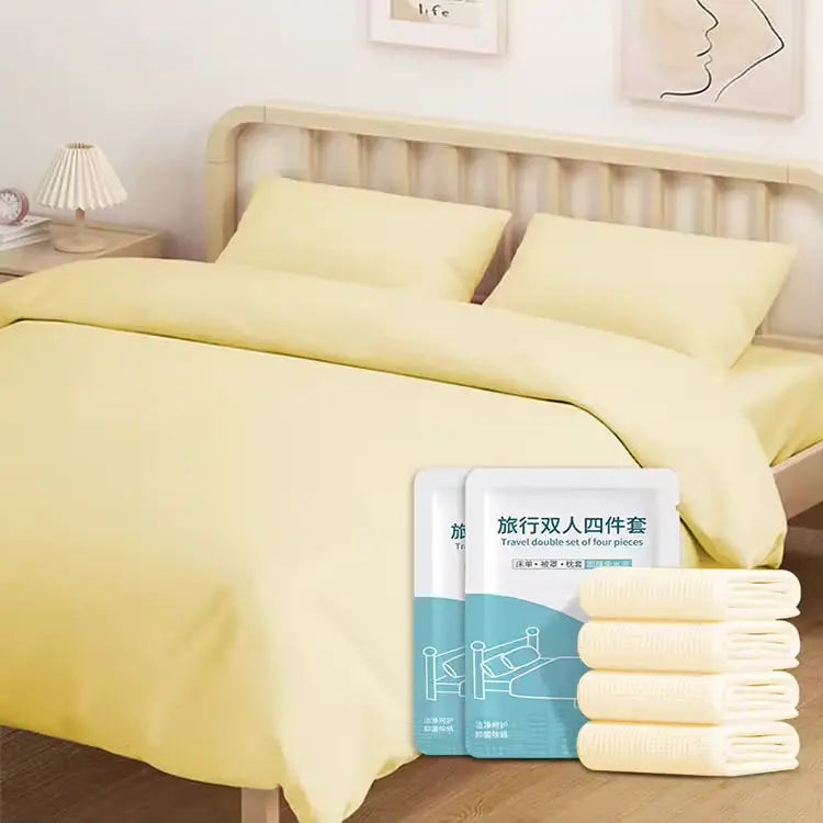 OEM Candy Color Printed Disposable Bedding Sets | Little Cotton Little Cotton