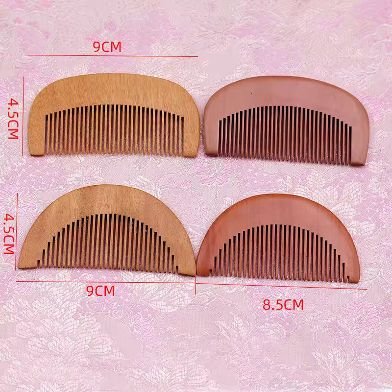 OEM Custom Sandalwood Mirror & Comb Set | Foldable Travel Grooming | Little Cotton