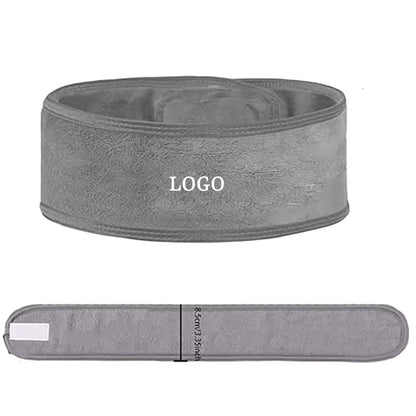 Custom Logo Embroidered Microfiber Spa Headband | Salon Hair Wrap | Little Cotton Little Cotton | Disposable Cotton Products Manufacturer & Wholesale
