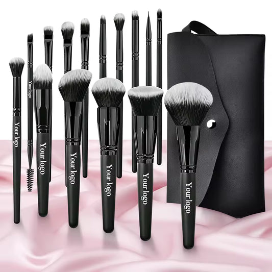 OEM 15pcs Professional Makeup Brush Set | Vegan Synthetic | Little Cotton