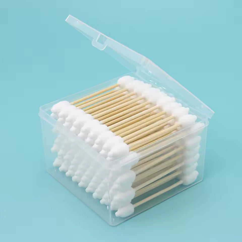OEM Organic Baby Bamboo Cotton Swabs 76pcs | Little Cotton