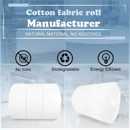 OEM 3-Layer Pure Cotton Fabric Roll | Little Cotton Raw Material Little Cotton