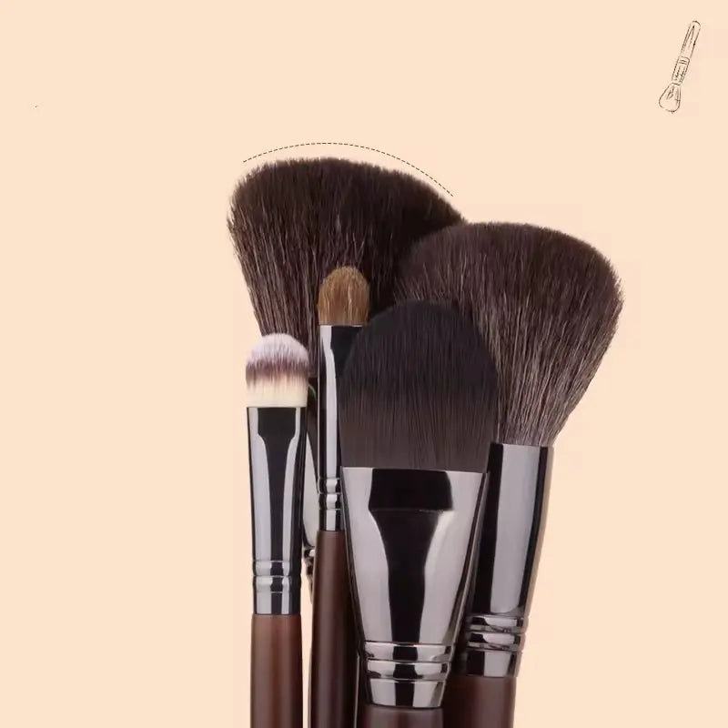 OEM Luxury Natural Goat Hair Makeup Brush Set | Wood Handle | Little Cotton Little Cotton | Disposable Cotton Products Manufacturer & Wholesale