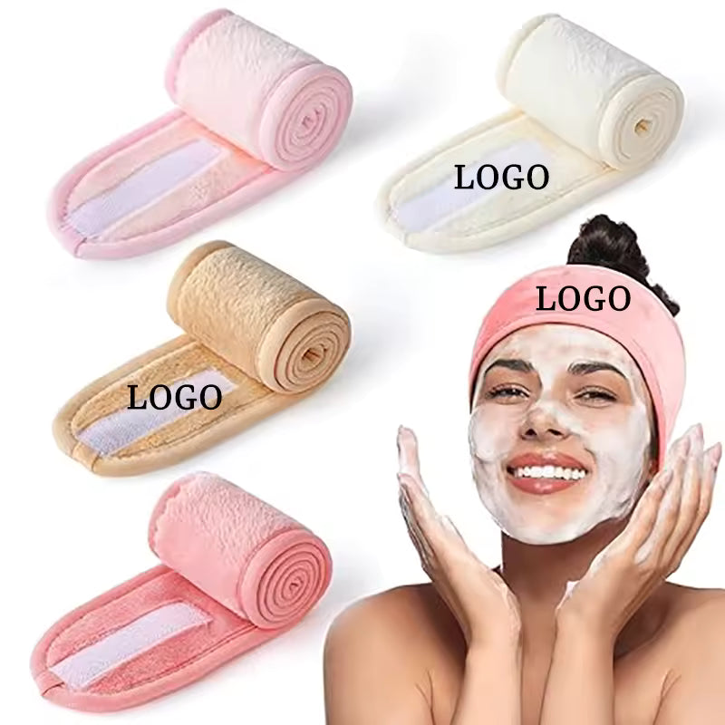 Custom Logo Embroidered Microfiber Spa Headband | Salon Hair Wrap | Little Cotton Little Cotton | Disposable Cotton Products Manufacturer & Wholesale