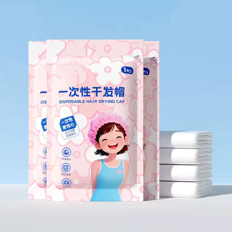 Wholesale Disposable Absorbent Hair Drying Cap | Spa & Hotel Amenities | Little Cotton Little Cotton | Disposable Cotton Products Manufacturer & Wholesale